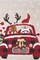 Merry Claus Caravan Jacquard Machine Woven Throw Pillow - 24" X 24"
